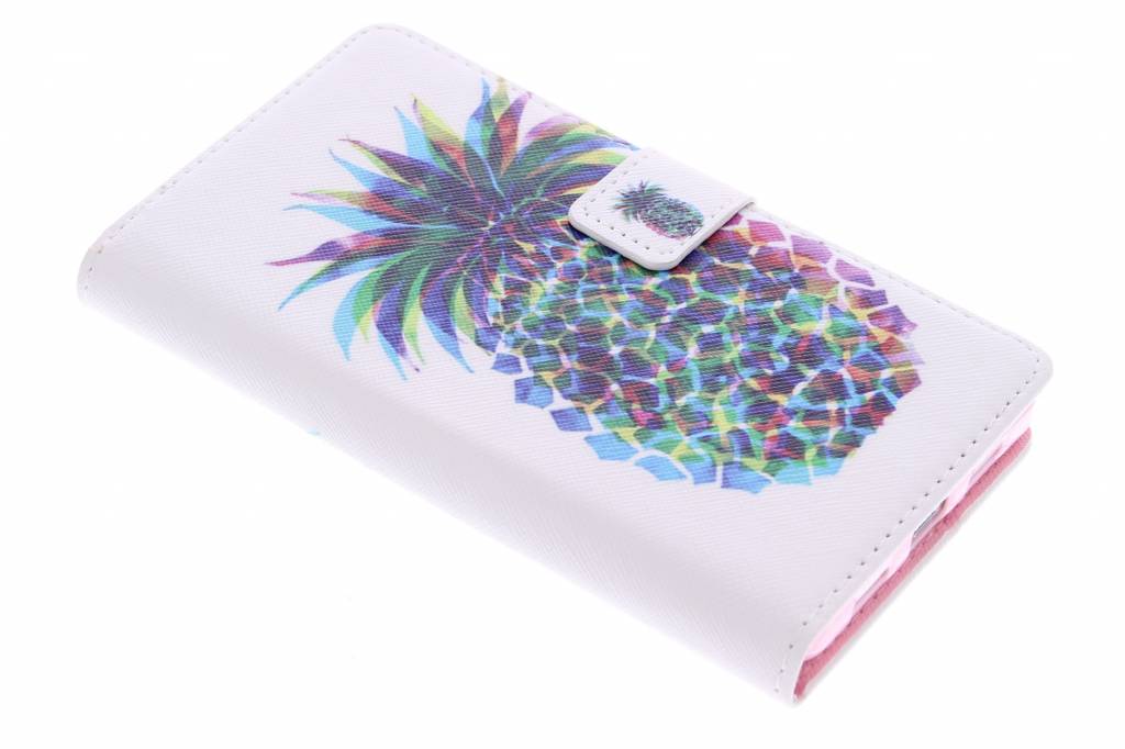Image of Ananas design TPU booktype hoes voor de Huawei P8 Lite