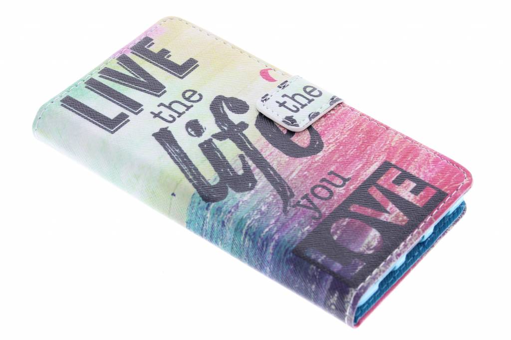 Image of Live the life design TPU booktype hoes voor de Huawei P8 Lite