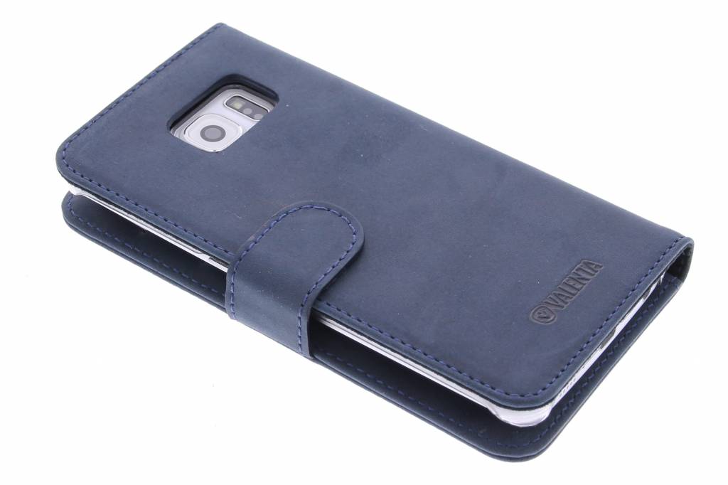 Image of Booklet Classic Luxe voor de Samsung Galaxy S6 Edge - Vintage Blue