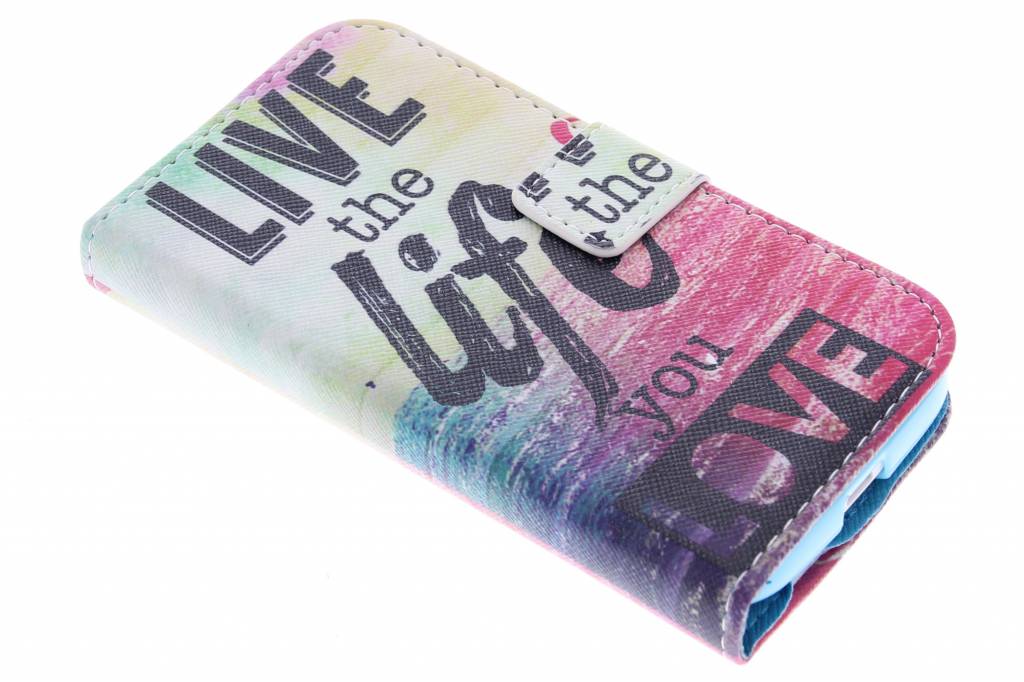 Image of Live the life design TPU booktype hoes voor de Motorola Moto E 2015