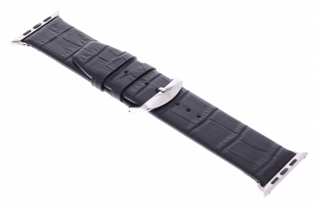 Image of Krokodillen design bandje Apple Watch 38mm - Zwart