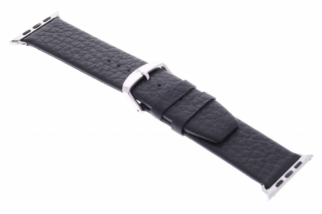 Image of Zwarte buffel leder bandje met gespsluiting voor de Apple Watch 38mm