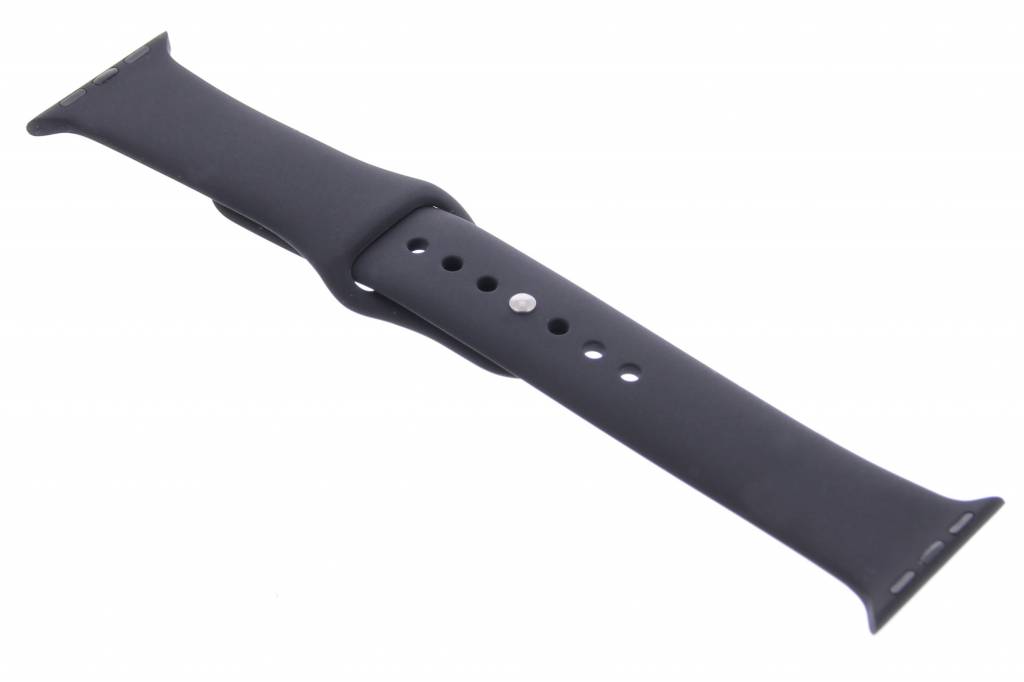 Image of Zwart flexibelen siliconen bandje voor de Apple Watch 38mm