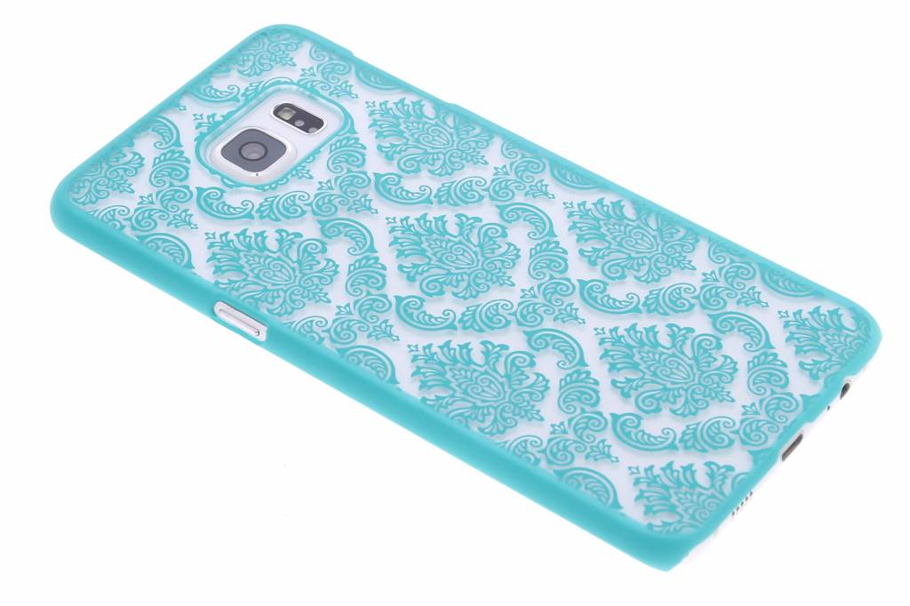 Image of Turquoise barok mat hardcase hoesje voor de Samsung Galaxy S6 Edge Plus