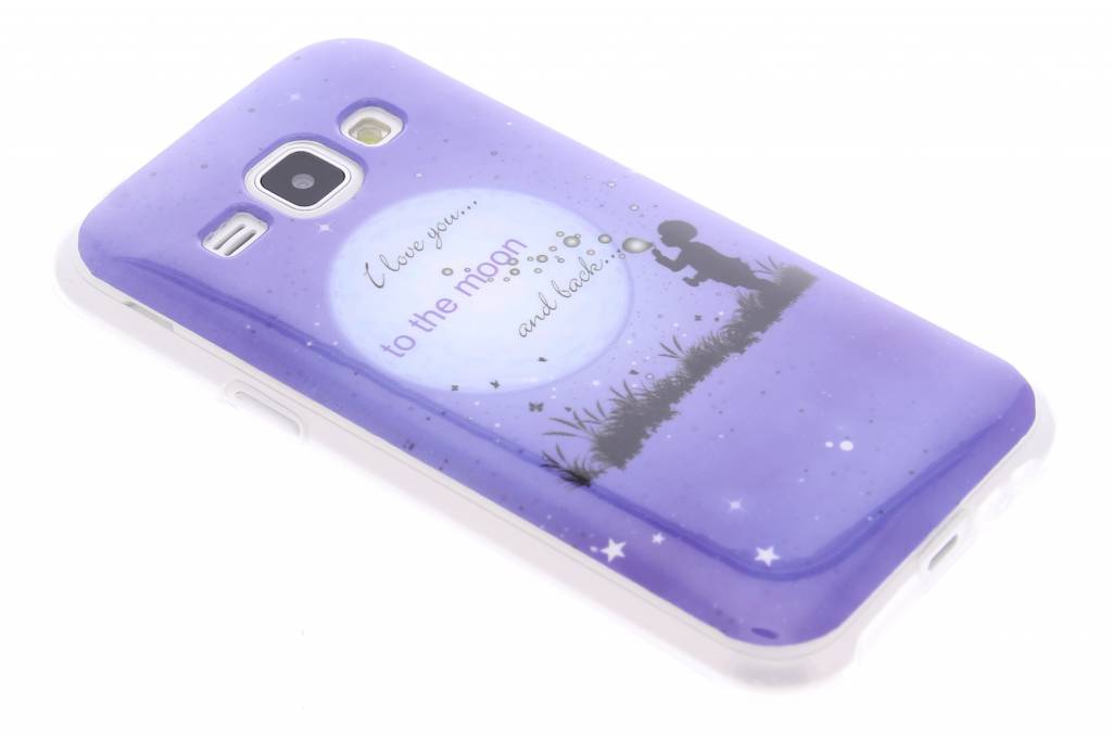 Image of Moon design TPU siliconen hoesje voor de Samsung Galaxy J1