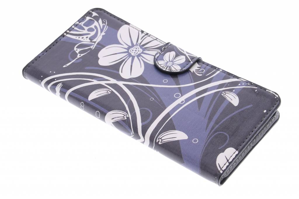 Image of Bloemen design booktype hoes voor de Sony Xperia M4 Aqua