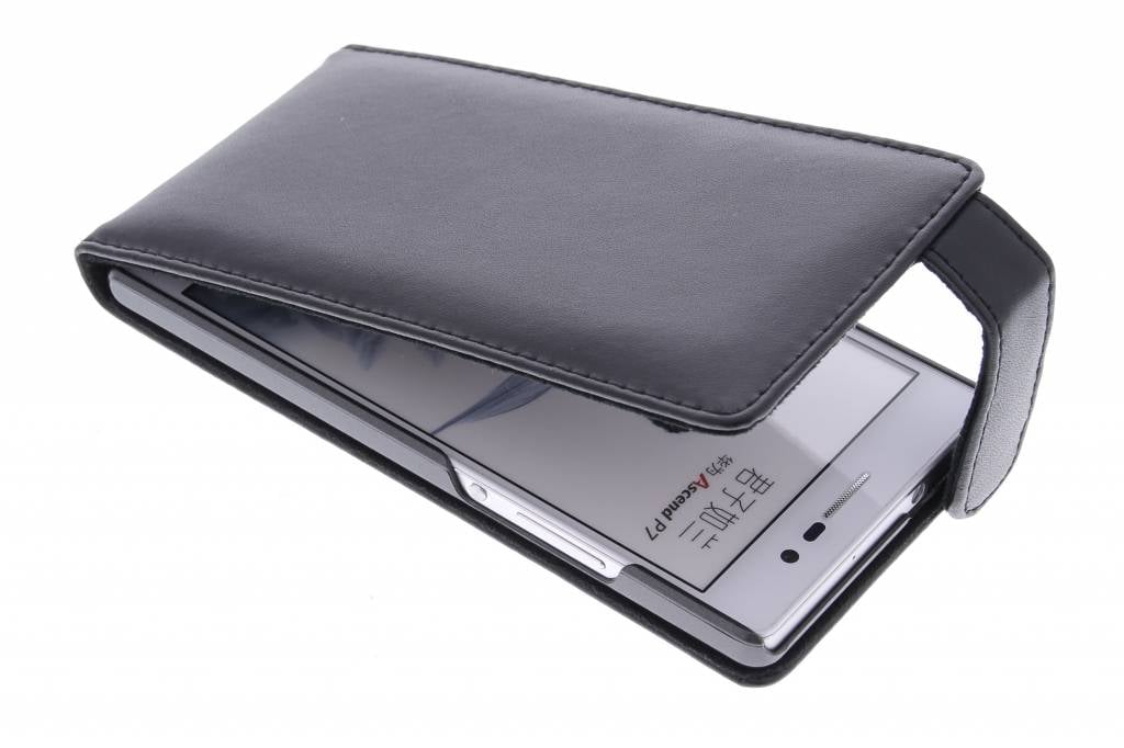 Image of Zwarte stijlvolle flipcase voor de Huawei Ascend P7