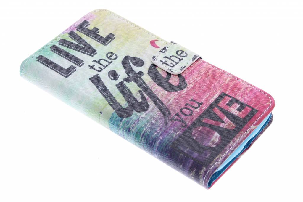 Image of Live the life design TPU booktype hoes voor de Motorola Moto G 3rd gen 2015