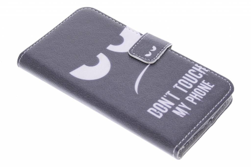 Image of Don't touch design TPU booktype hoes voor de Motorola Moto 3rd gen 2015