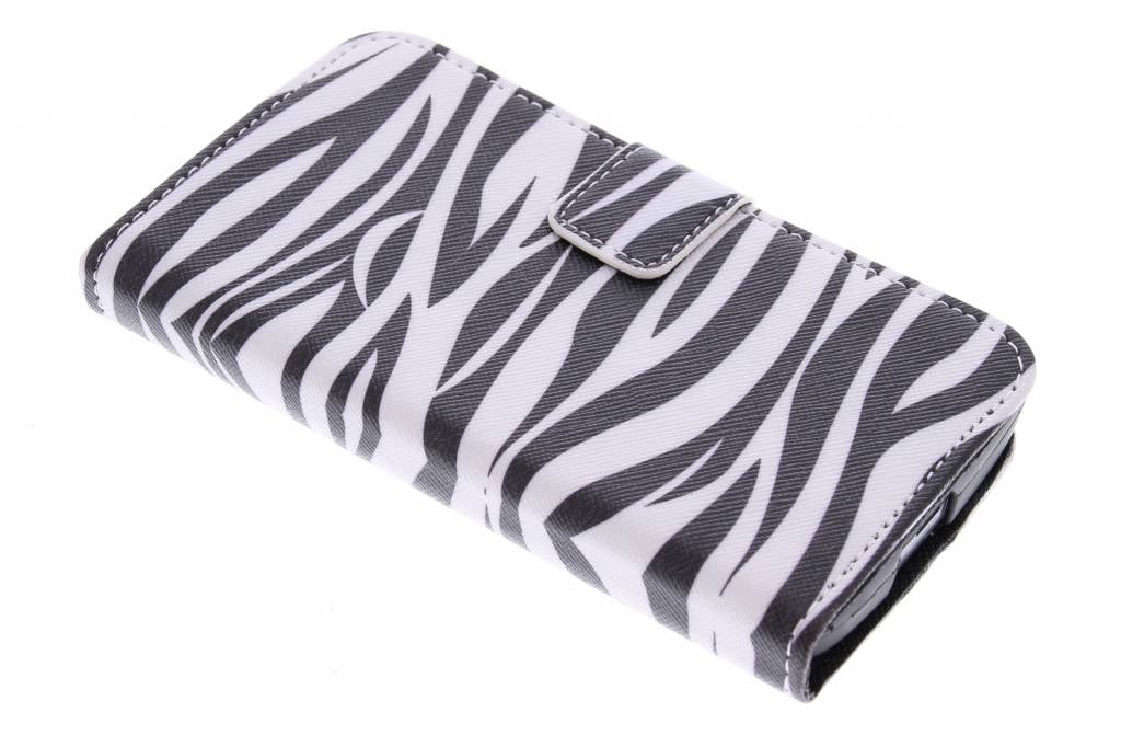 Image of Zebra design TPU booktype hoes voor de LG Leon