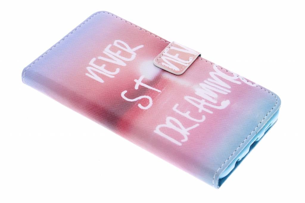 Image of Never stop dreaming design TPU booktype hoes voor de Samsung Galaxy S6 Edge Plus