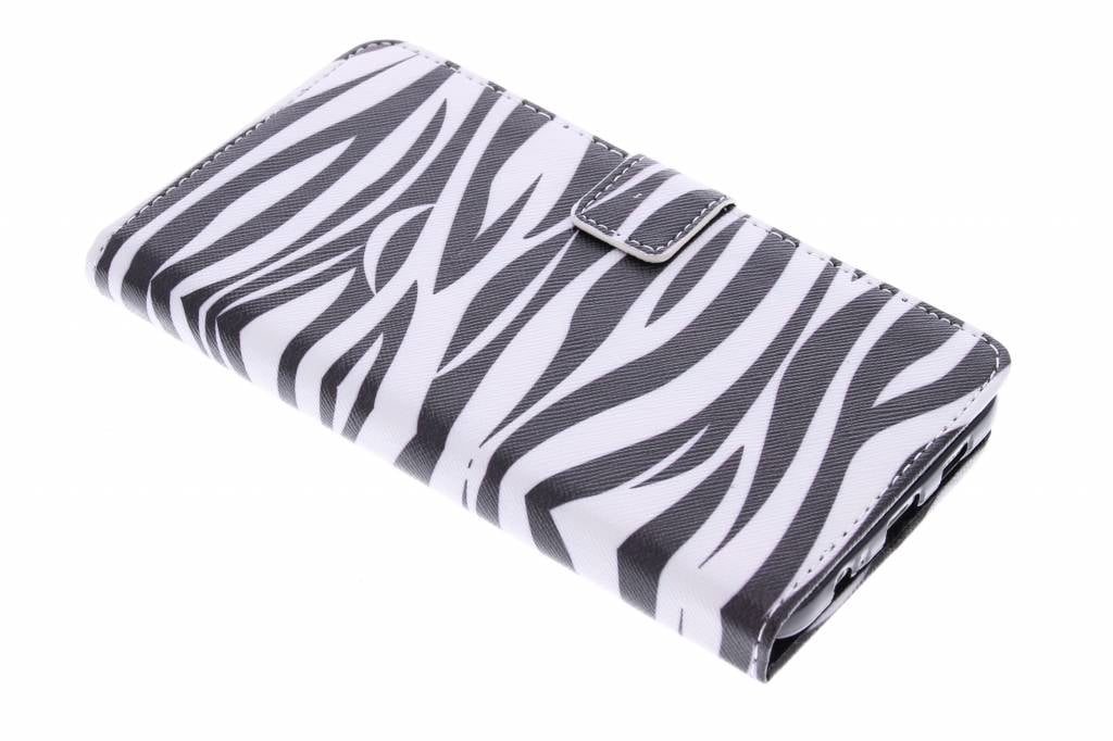 Image of Zebra design TPU booktype hoes voor de Samsung Galaxy S6 Edge Plus