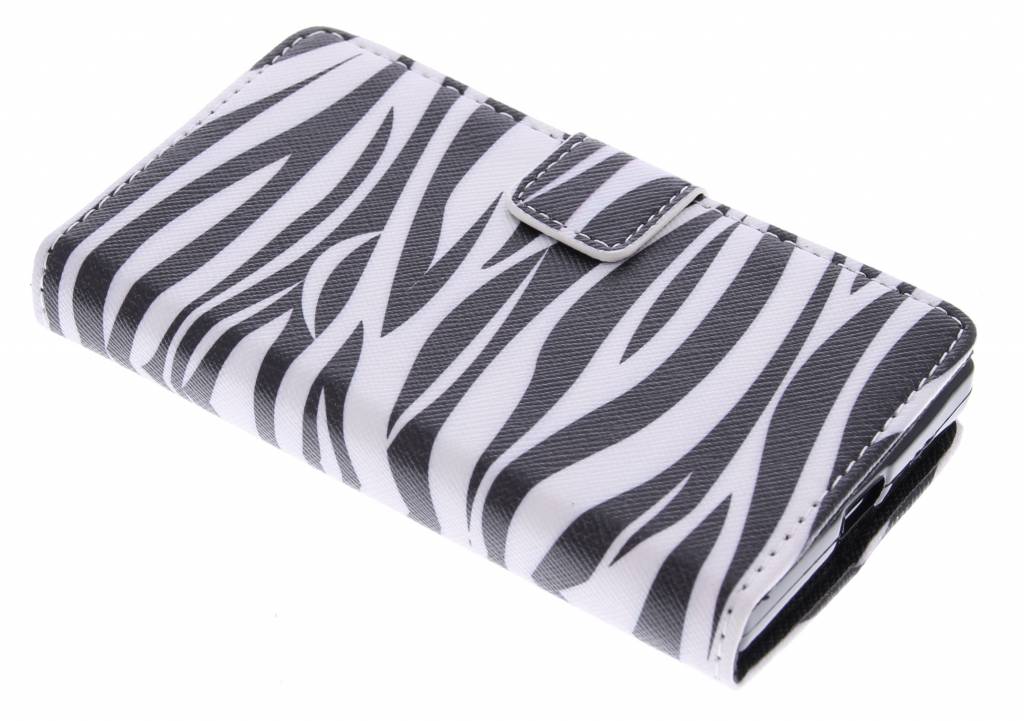 Image of Zebra design TPU booktype hoes voor de Microsoft Lumia 532