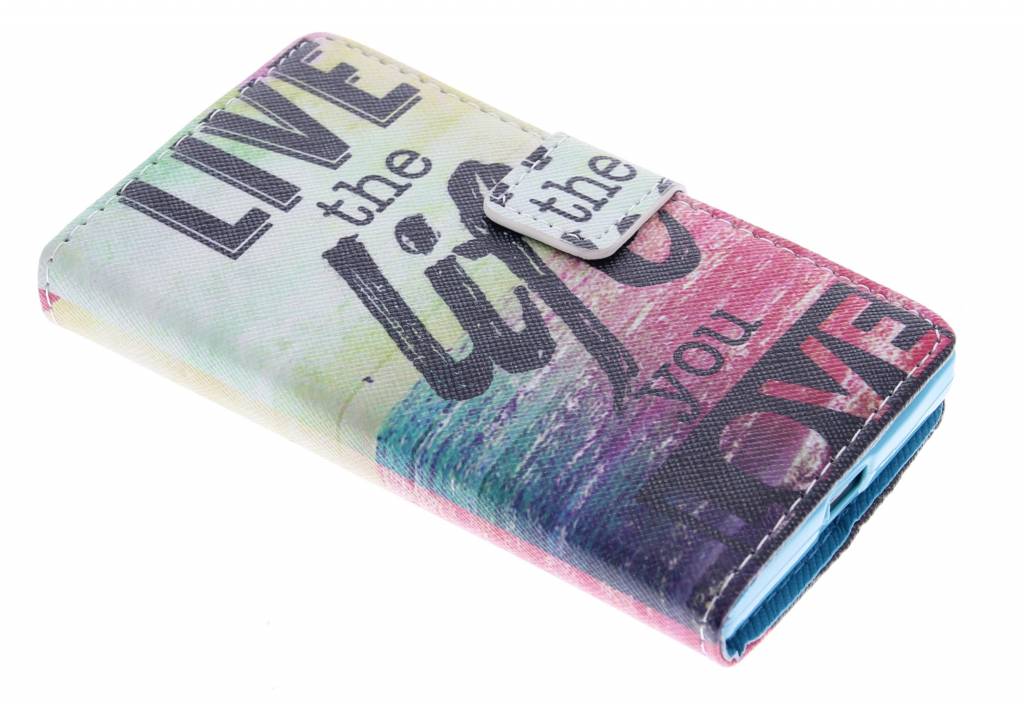 Image of Live the life design TPU booktype hoes voor de Microsoft Lumia 532