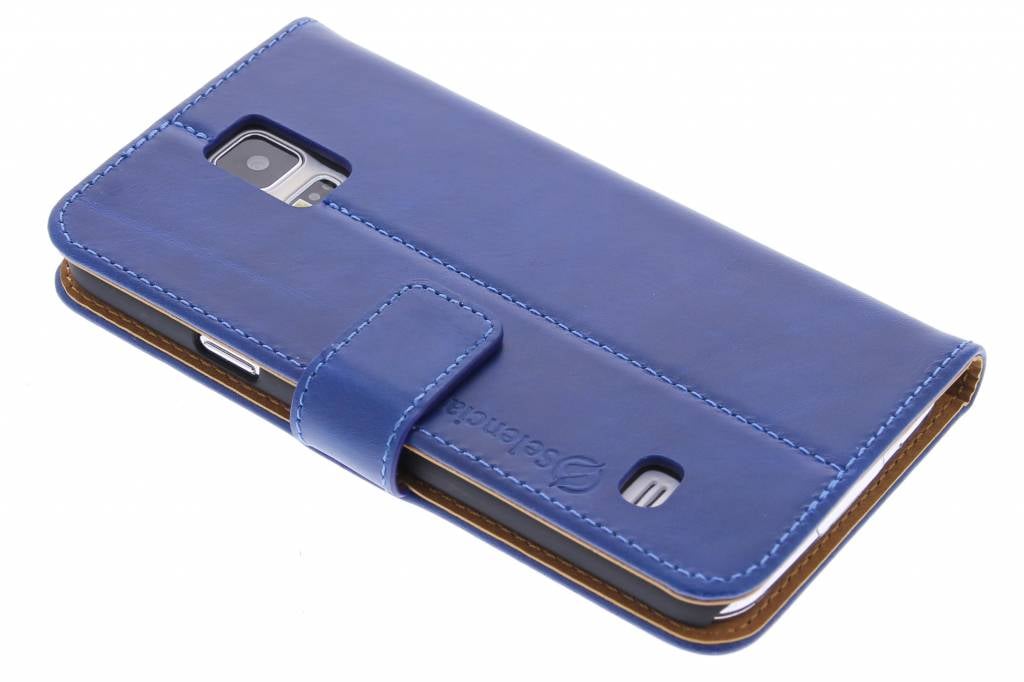 Image of Luxe lederen Booktype hoes voor de Samsung Galaxy S5 (Plus) / Neo - Blauw