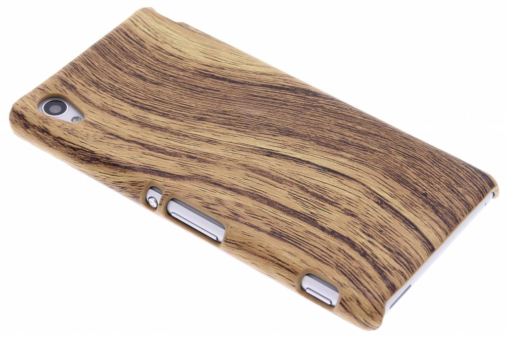 Image of Lichtbruin hout design hardcase hoesje voor de Sony Xperia M4 Aqua