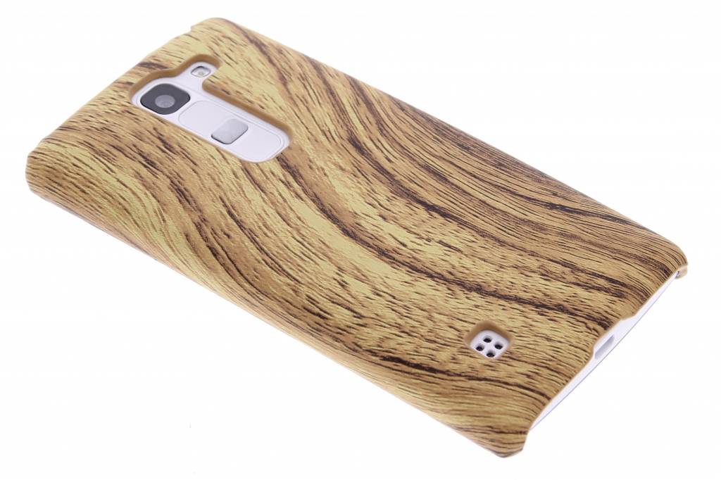 Image of Lichtbruin hout design hardcase hoesje voor de LG Spirit