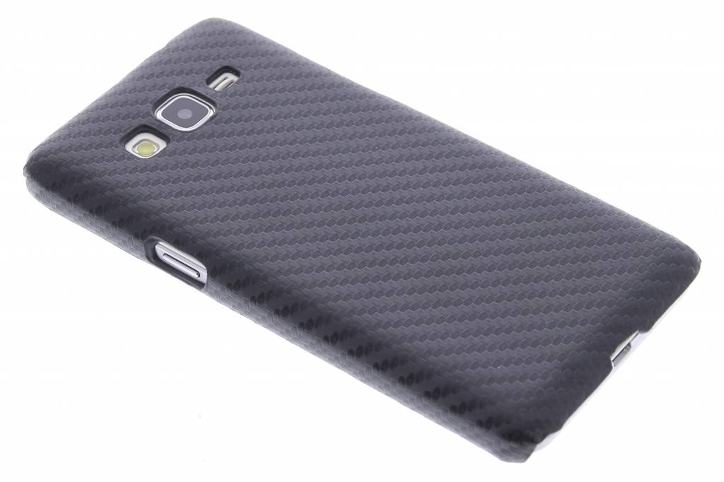 Image of Zwart carbon look hardcase hoesje voor de Samsung Galaxy Grand Prime