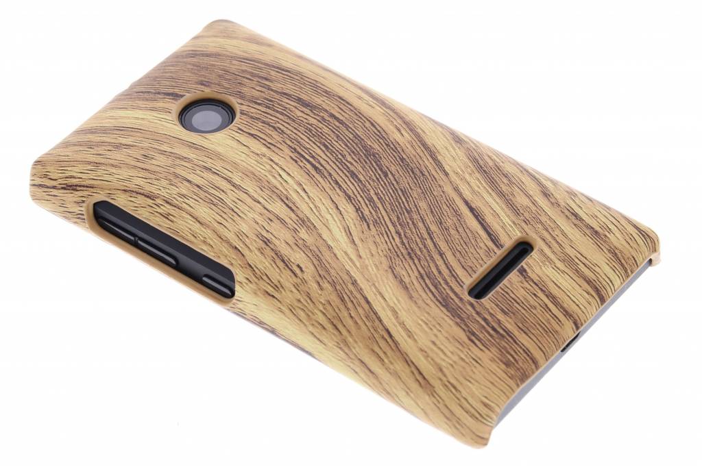 Image of Lichtbruin hout design hardcase hoesje voor de Microsoft Lumia 435