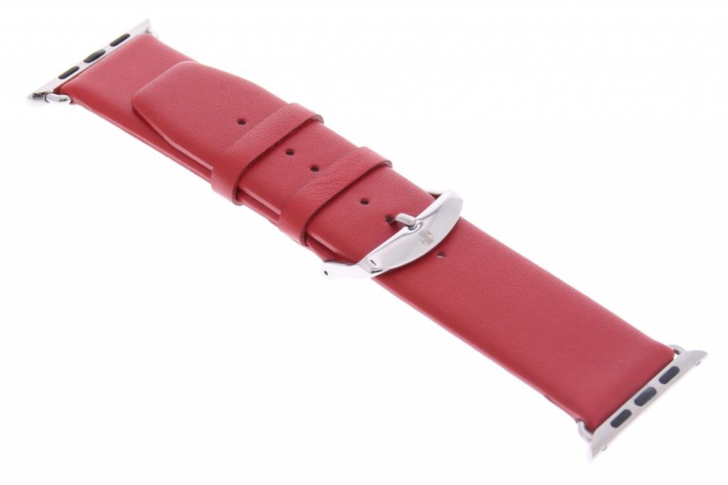 Image of Effen leder bandje met gespsluiting voor de Apple Watch 38mm - Rood