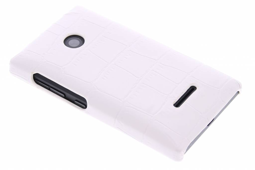 Image of Wit krokodil design hardcase hoesje voor de Microsoft Lumia 435