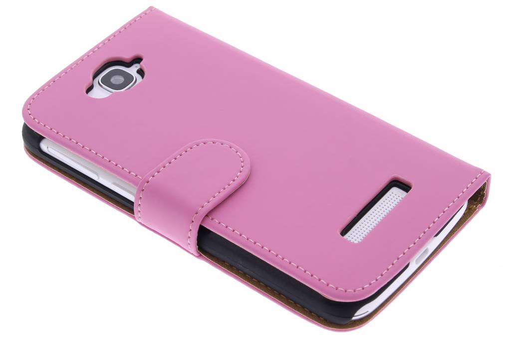 Image of Roze effen booktype hoes voor de Alcatel One Touch Pop C7