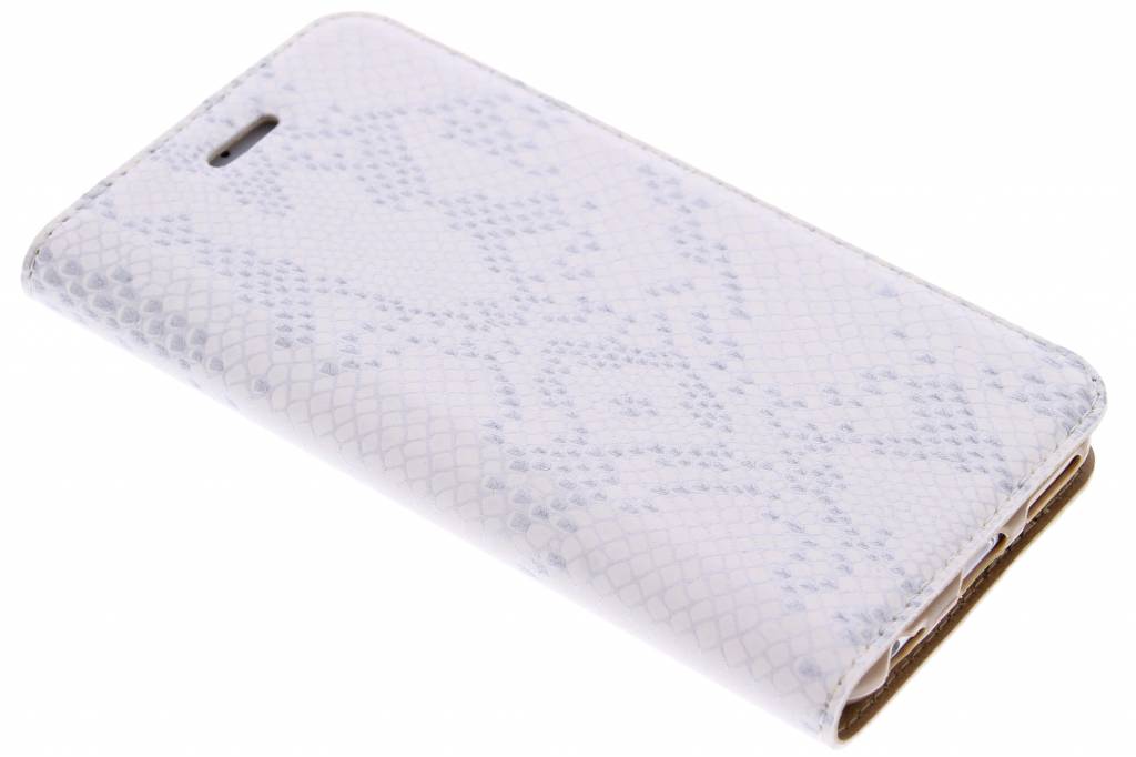 Image of Zilveren luxe slangen TPU booktype voor de iPhone 6 / 6s