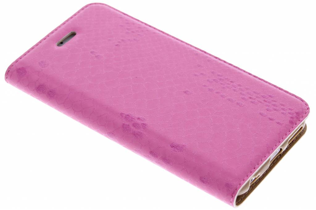 Image of Fuchsia luxe slangen TPU booktype voor de iPhone 6 / 6s