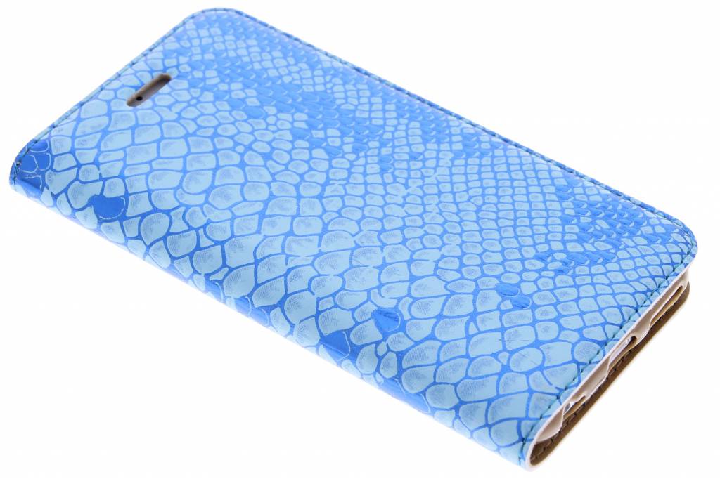 Image of Blauwe luxe slangen TPU booktype voor de iPhone 6 / 6s
