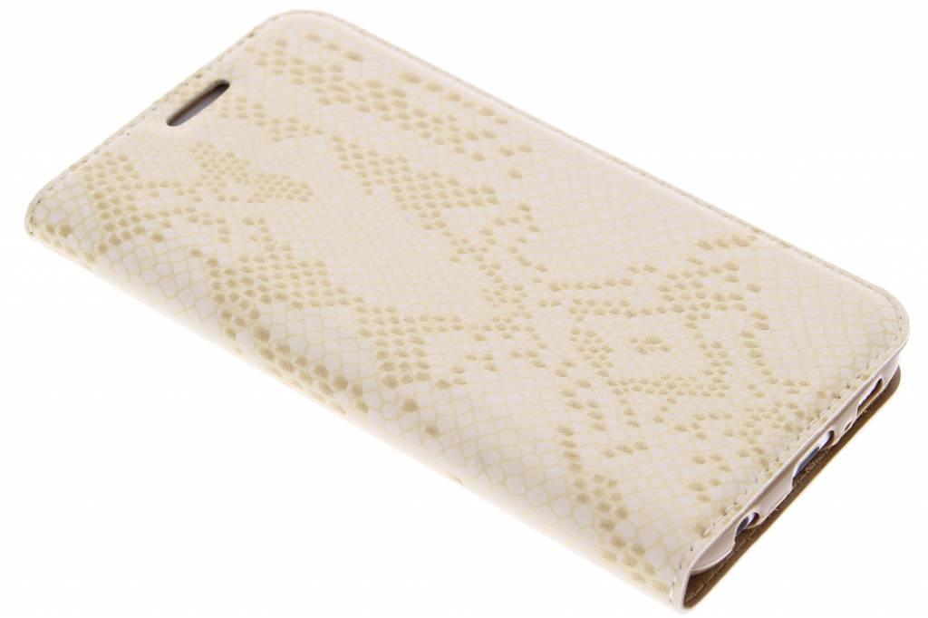 Image of Gouden luxe slangen TPU booktype voor de Samsung Galaxy S6