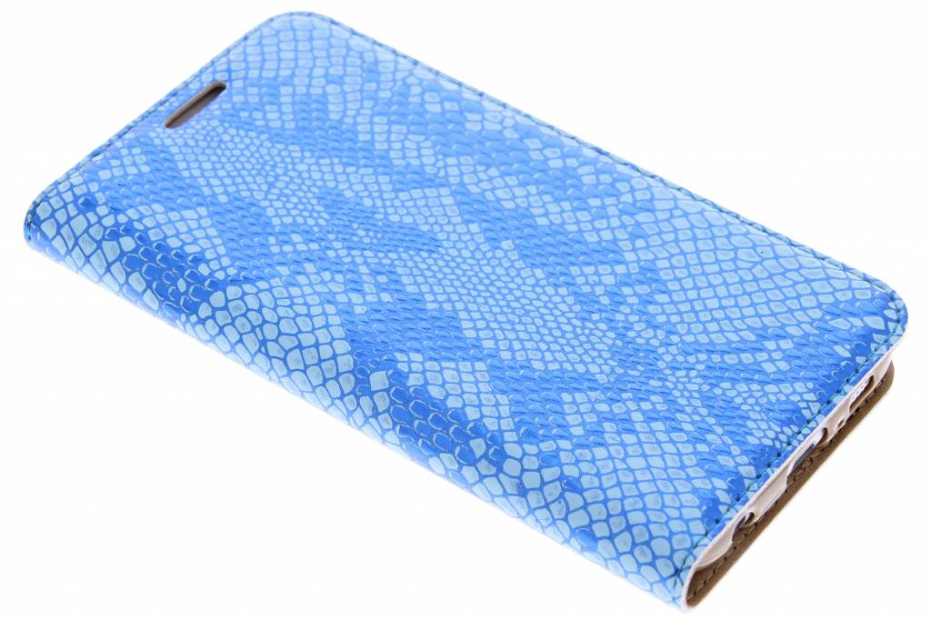 Image of Blauwe luxe slangen TPU booktype voor de Samsung Galaxy S6