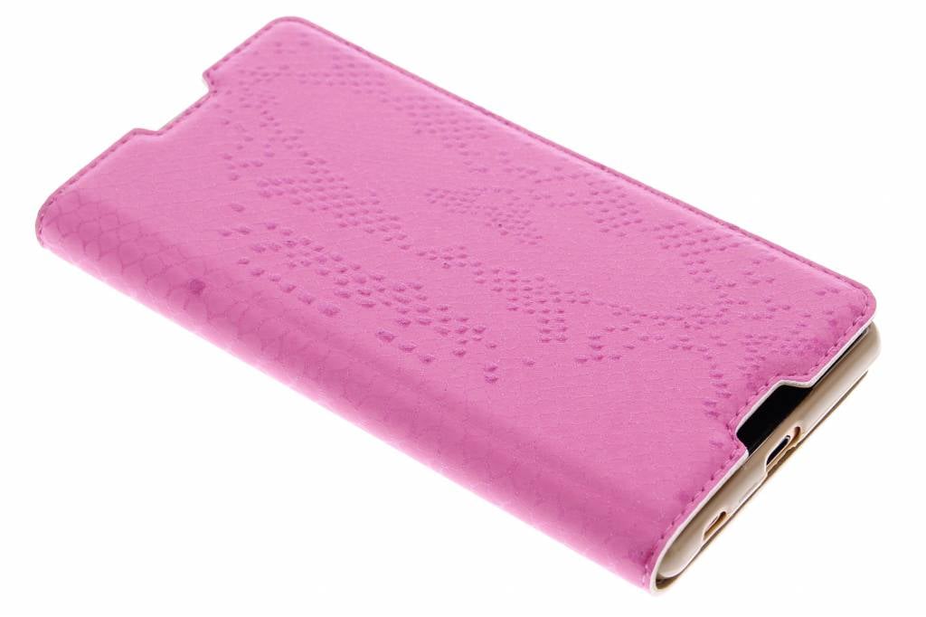 Image of Fuchsia luxe slangen TPU booktype hoes voor de Sony Xperia Z3 Plus