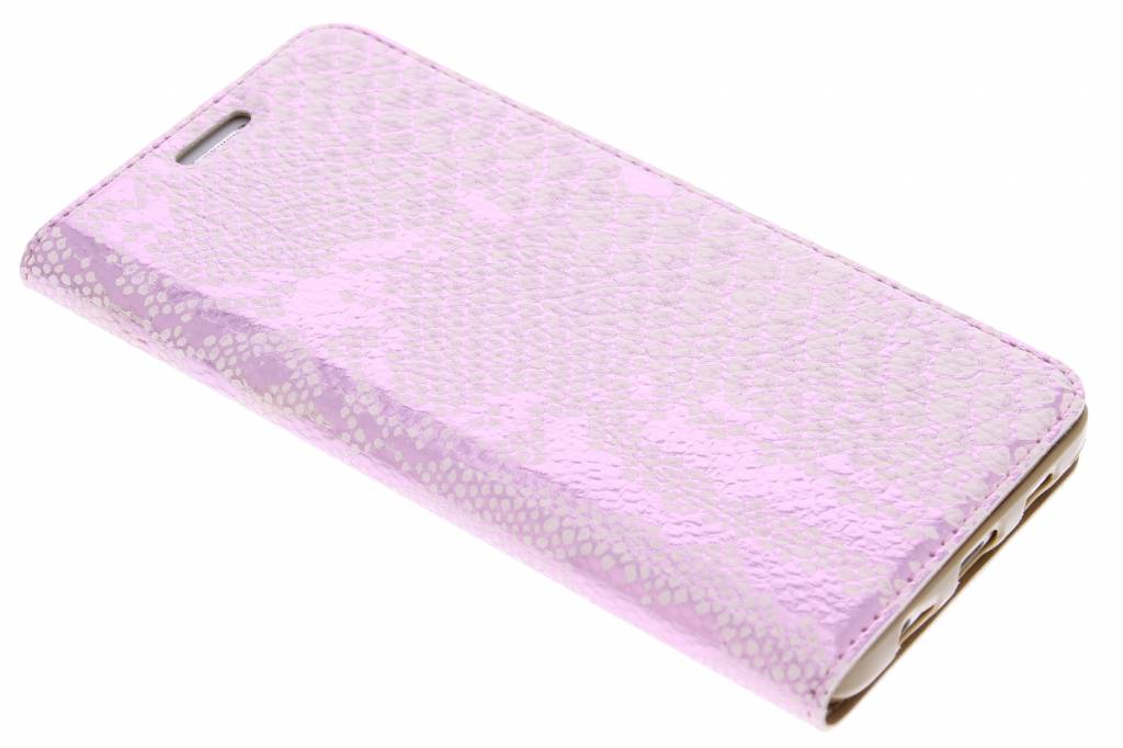 Image of Roze luxe slangen TPU booktype hoes voor de Samsung Galaxy S6 Edge Plus