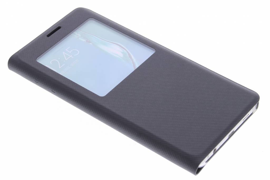 Image of Zwarte moderne slim booktype met venster voor de Samsung Galaxy S6 Edge Plus