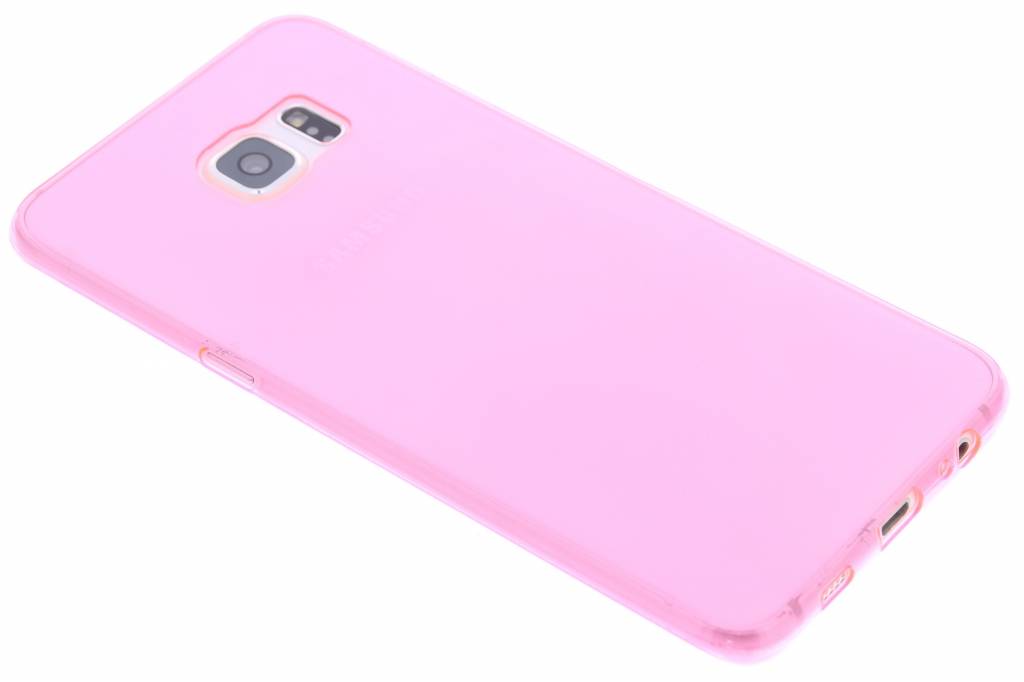 Image of Roze ultra thin transparant TPU hoesje voor de Samsung Galaxy S6 Edge Plus