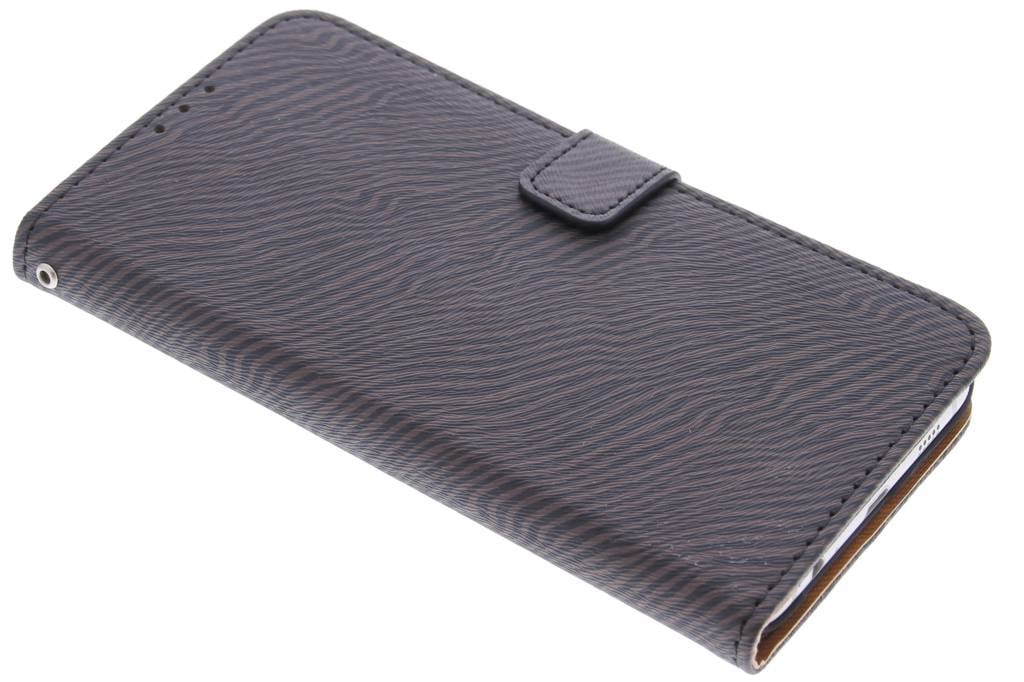 Image of Donkerbruine luxe zebra booktype hoes voor de Samsung Galaxy S6 Edge Plus