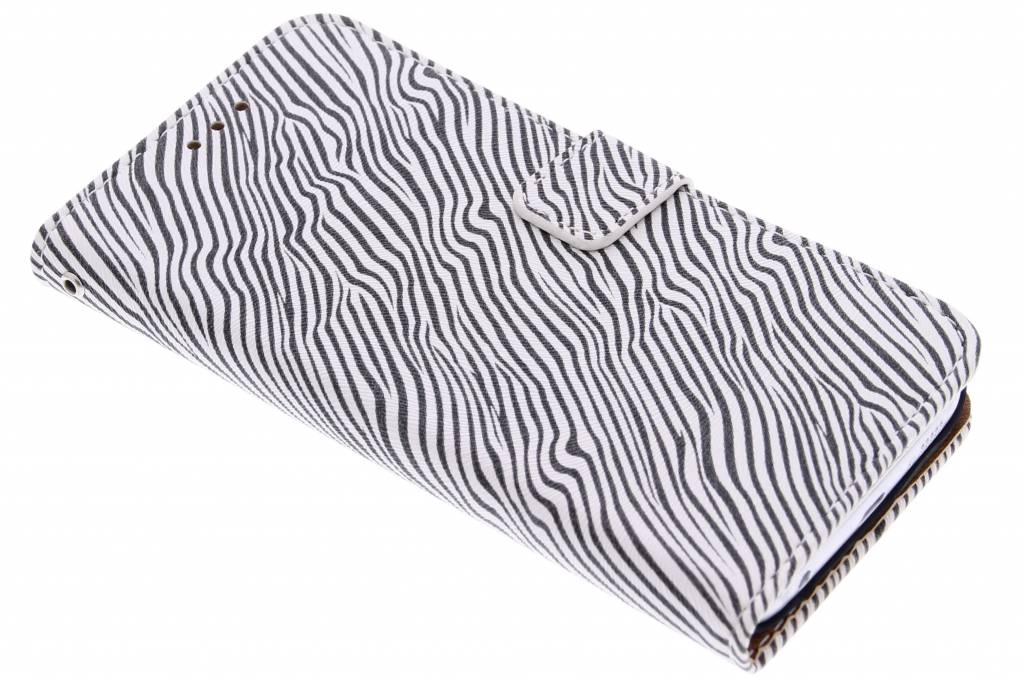 Image of Luxe zebra booktype hoes voor de Samsung Galaxy S6 Edge