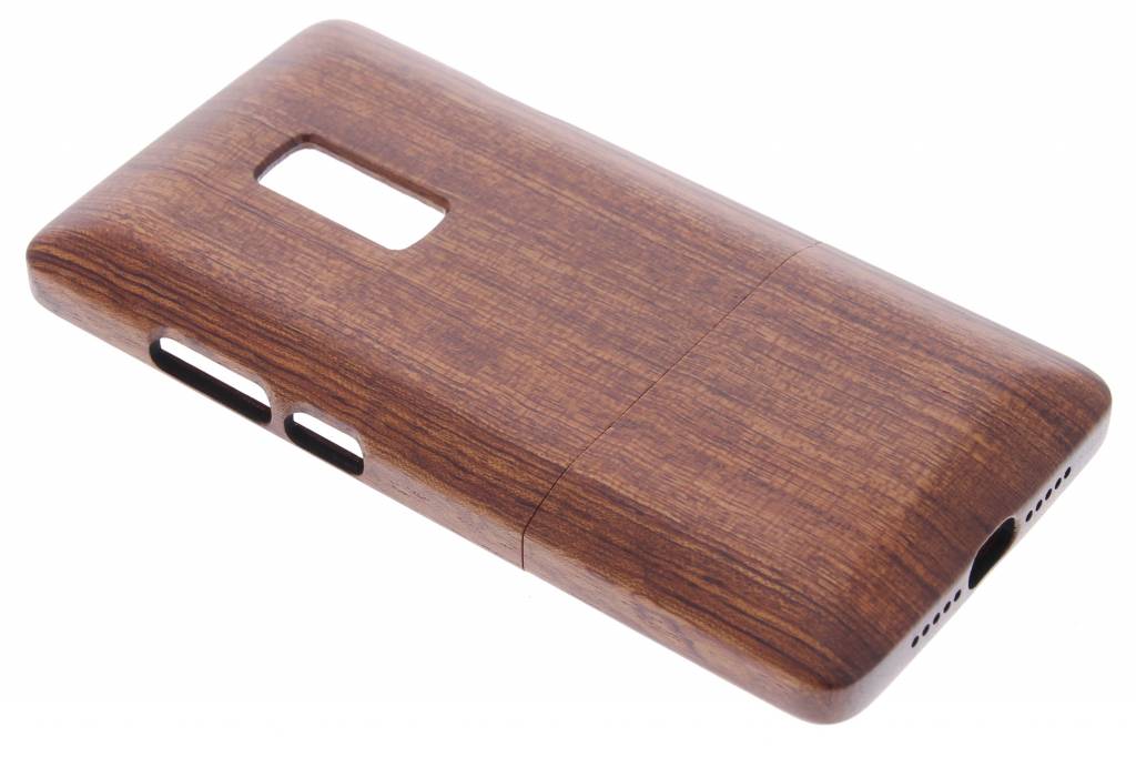 Image of Donkerbruin echt houten hardcase hoesje voor de OnePlus 2