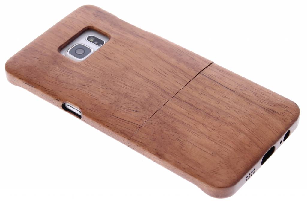 Image of Donkerbruin echt houten hardcase hoesjes voor de Samsung Galaxy S6 Edge Plus