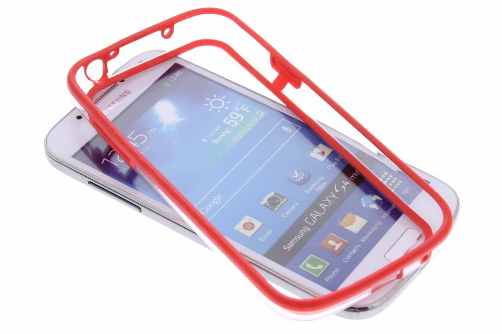 Image of Rode transparante bumper voor de Samsung Galaxy S4 Mini