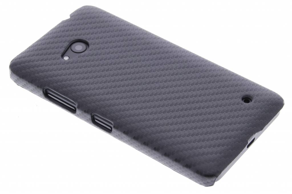 Image of Zwart carbon look hardcase hoesje voor de Microsoft Lumia 640