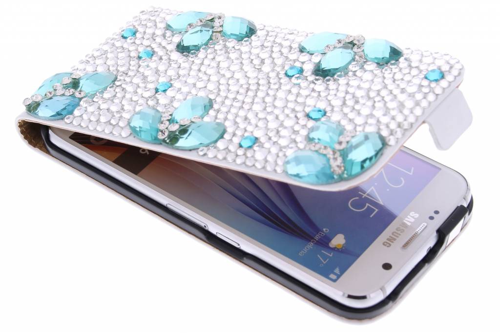 Image of Glazen strass flipcase voor de Samsung Galaxy S6 Edge