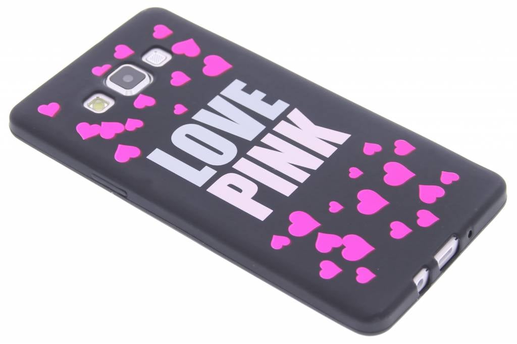 Image of I love pink glow in the dark TPU case voor de Samsung Galaxy A7