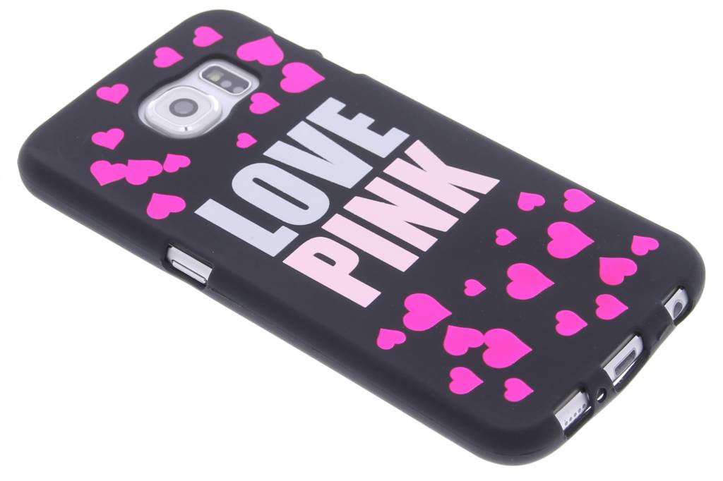 Image of I love pink glow in the dark TPU case voor de Samsung Galaxy S6