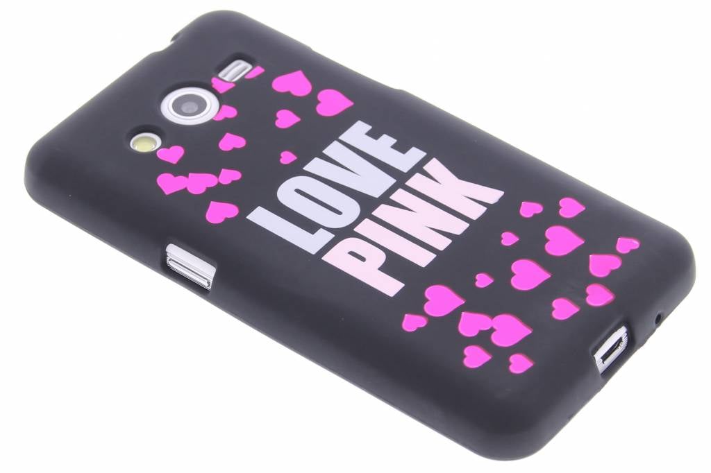 Image of I love pink glow in the dark TPU case voor de Samsung Galaxy Core 2