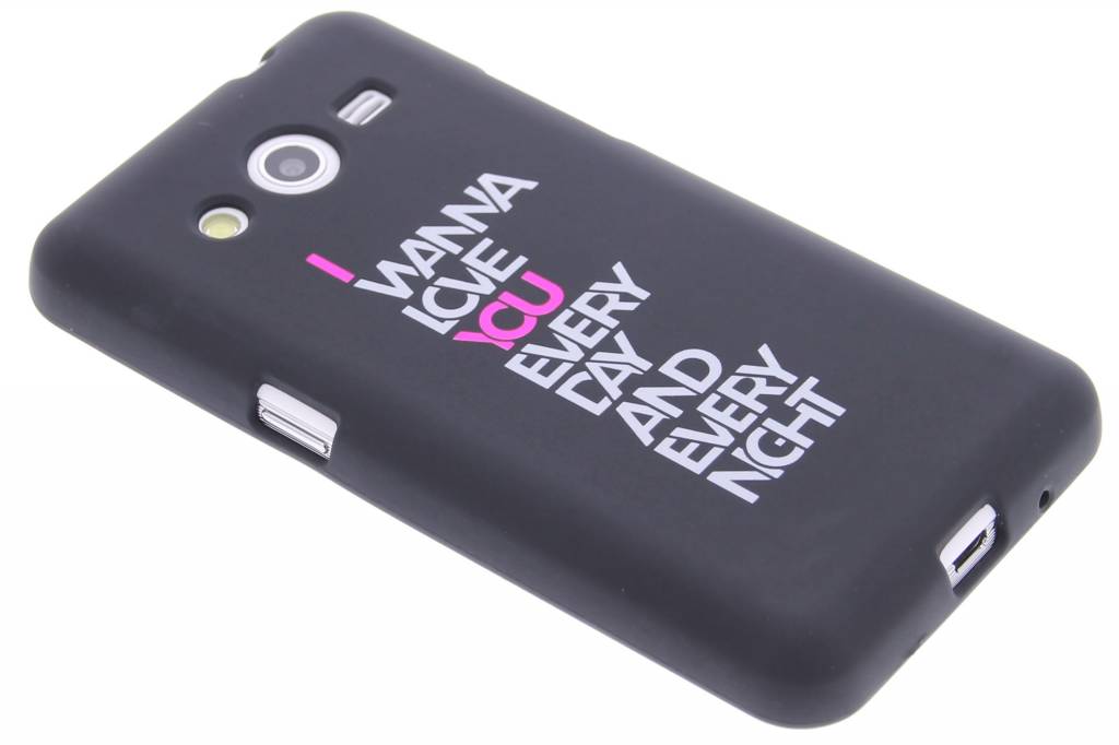 Image of I wanna love glow in the dark TPU case voor de Samsung Galaxy Core 2