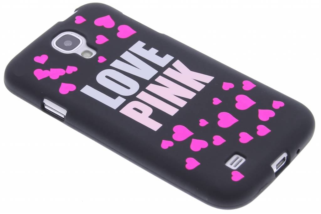 Image of I love pink glow in the dark TPU case voor de Samsung Galaxy S4