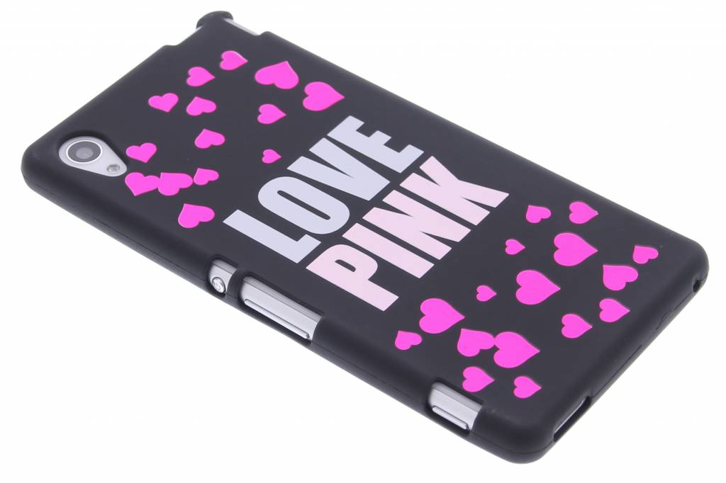 Image of I love pink glow in the dark TPU case voor de Sony Xperia M4 Aqua