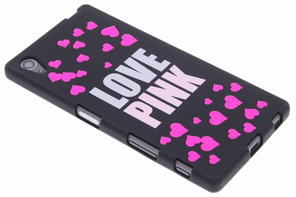 Image of I love pink glow in the dark TPU case voor de Sony Xperia Z5