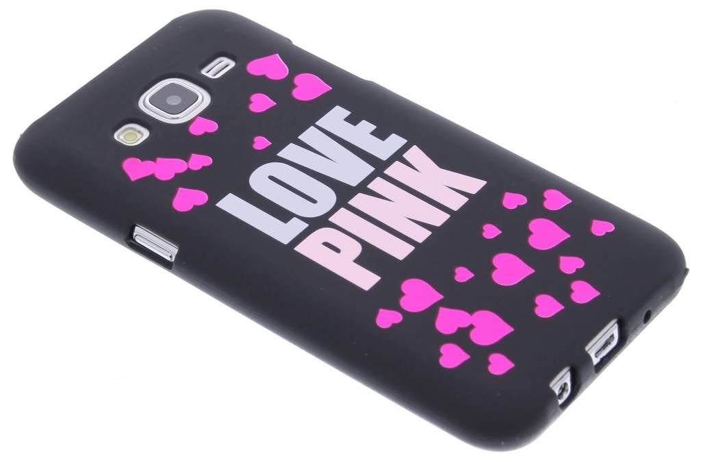 Image of I love pink glow in the dark TPU case voor de Samsung Galaxy J5